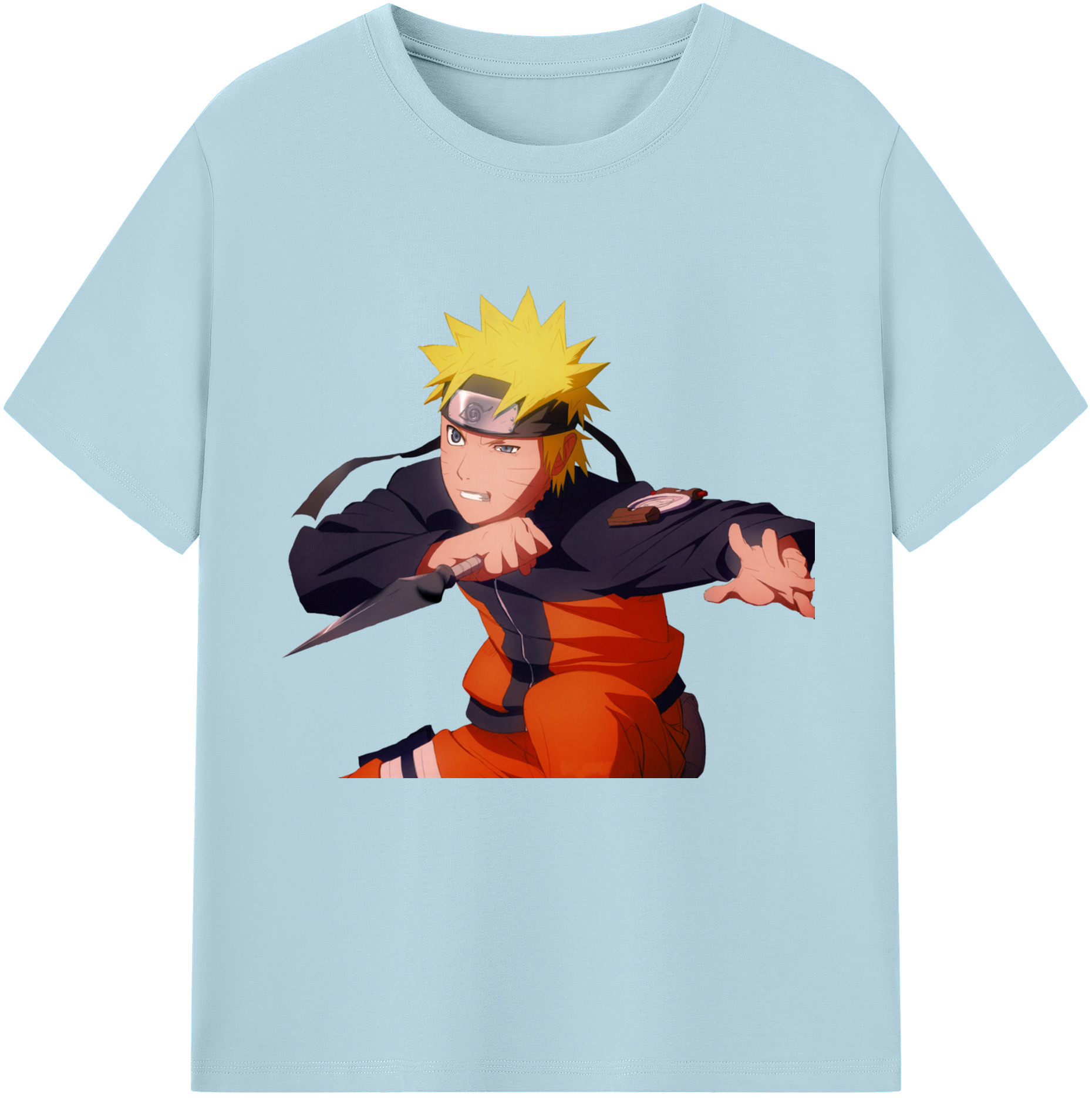 （画像用） NARUTO -ナルト- うずまき ナルト Uzumaki Naruto 綿100％半袖Tシャツ（フロントプリント）